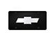 Chevy Logo License Plate; Chrome on Black (Universal; Some Adaptation May Be Required)