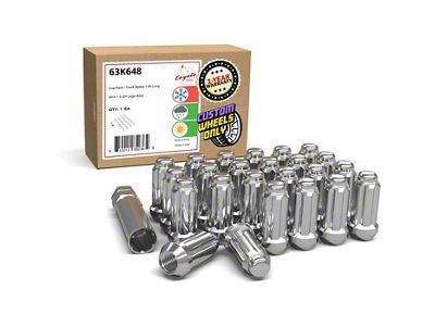 Chrome 6-Spline Lug Nut Kit; 14mm x 1.5; Set of 24 (99-26 Silverado 1500)