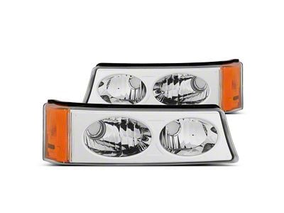 Raxiom Axial Series Crystal Turn Signal and Parking Lights; Chrome (03-06 Silverado 1500)