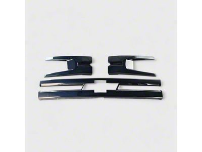Chrome Delete Grille Overlay; Gloss Black (19-21 Silverado 1500 LT, LT Trail Boss, LTZ, RST)