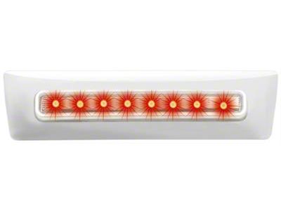 Chrome LED Locking Tailgate Handle; Red LED; Clear (07-13 Silverado 1500)