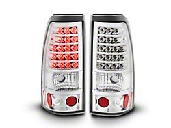 Raxiom LED Tail Lights; Chrome Housing; Clear Lens (03-06 Silverado 1500 Fleetside)