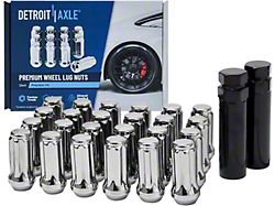 Chrome Lug Nuts with Two Keys; 14x1.5; Set of 24 (99-13 Silverado 1500)