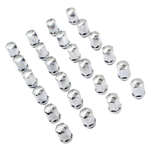 Silverado 1500 Chrome OEM Style Lug Nut Kit; 14mm x 1.5; Set of 24 (99