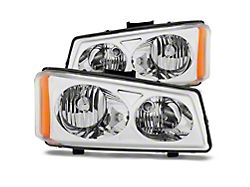Raxiom Axial Series Crystal Headlights; Chrome Housing; Clear Lens (03-06 Silverado 1500)