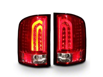 Raxiom G2 LED Tail Lights; Chrome Housing; Red/Clear Lens (07-13 Silverado 1500)