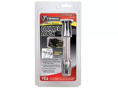 Coupler Lock; Up to 2.50-Inch Span; Chrome