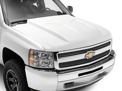 Cowl Induction Style Hood; Unpainted (07-13 Silverado 1500)