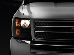 Crystal Headlights; Black Housing; Smoked Lens (07-13 Silverado 1500)