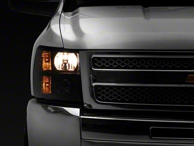 Crystal Headlights; Black Housing; Smoked Lens (07-13 Silverado 1500)