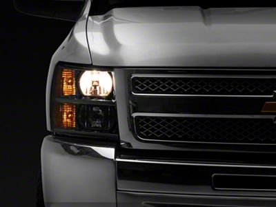 Crystal Headlights; Chrome Housing; Clear Lens (07-13 Silverado 1500)