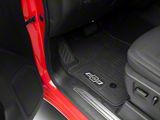 Custom Fit Front Floor Mats with Bowtie Logo; Black (19-26 Silverado 1500)