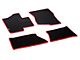Custom Fit Front and Rear Floor Liners; Black/Red (07-13 Silverado 1500 Crew Cab)