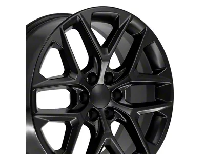CV62 Gloss Black 6-Lug Wheel; 22x9; 28mm Offset (19-25 Silverado 1500)