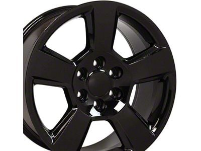 CV76 Gloss Black 6-Lug Wheel; 20x9; 27mm Offset (19-25 Silverado 1500)