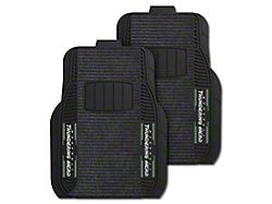 Deluxe Front Floor Mats with Marshall University Thundering Herd Logo; Black (Universal; Some Adaptation May Be Required)