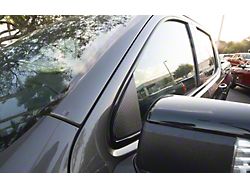 Door A-Pillar Accent Trim; Raw Carbon Fiber (19-24 Silverado 1500)