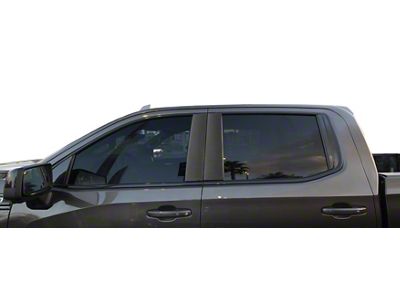Door B-Pillar Accent Trim; Raw Carbon Fiber (19-25 Silverado 1500)