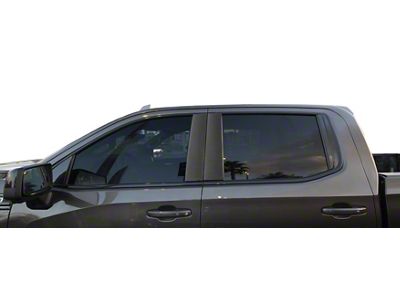 Door B-Pillar Accent Trim; Raw Carbon Fiber (19-24 Silverado 1500)