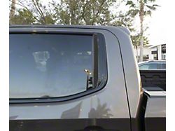 Door C-Pillar Accent Trim; Domed Carbon Fiber (19-24 Silverado 1500 Double Cab)