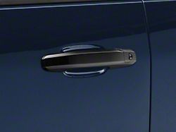Chrome Delete Door Handle Covers; Gloss Black (14-18 Silverado 1500 Double Cab, Crew Cab)
