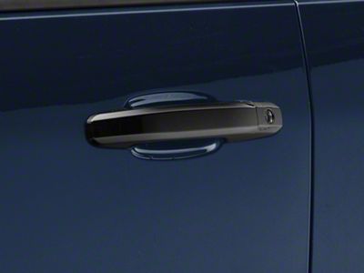 Chrome Delete Door Handle Covers; Gloss Black (14-18 Silverado 1500 Double Cab, Crew Cab)