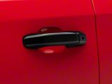 Chrome Delete Door Handle Snap-On Covers; Gloss Black (19-25 Silverado 1500)