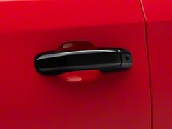 Chrome Delete Door Handle Covers; Gloss Black (19-25 Silverado 1500)