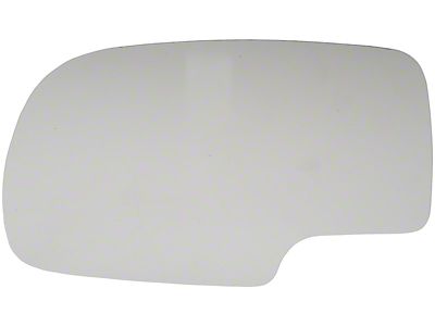 Door Mirror Glass; Without Backing Plate; Left; 6.375-Inch Tall; 9.8125-Inch Wide; Adhesive Style (99-06 Silverado 1500)
