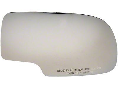 Door Mirror Glass; Without Backing Plate; Right; 6.375-Inch Tall; 9.8125 Inch Wide; Adhesive Style (99-06 Silverado 1500)
