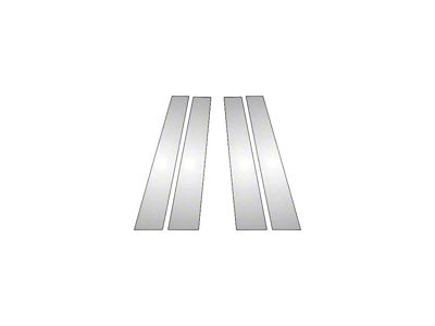 Door Pillar Post Trim; Chrome (14-16 Silverado 1500 Crew Cab)