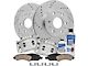 Drilled and Slotted 6-Lug Brake Rotor, Pad, Caliper, Brake Fluid and Cleaner Kit; Front (07-18 Silverado 1500)