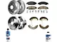 Drilled and Slotted 6-Lug Brake Rotor, Pad, Brake Fluid and Cleaner Kit; Front and Rear (05-08 Silverado 1500 w/ Rear Drum Brakes)