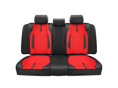 Drive Series Front and Rear Seat Covers; Red/Black (Universal; Some Adaptation May Be Required)