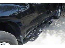 Drop Style Door to Door Nerf Side Step Bars; Black (19-23 Silverado 1500 Crew Cab)