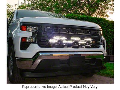 Dual 40-Inch White and Amber LED Light Bars with Grille Mounting Brackets (22-24 Silverado 1500)
