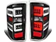 Dual C-Bar LED Tail Lights; Black Housing; Clear Lens (14-18 Silverado 1500 w/ Factory Halogen Tail Lights)
