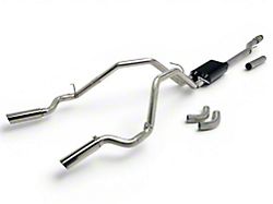 Dual Exhaust System with Polished Tips; Rear Exit (14-18 5.3L Silverado 1500)
