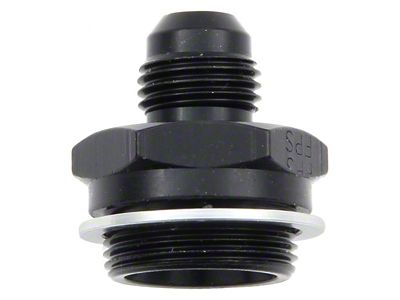 Dual Feed Carburetor Fitting; -6AN x 7/8-20; Black