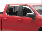 Putco Element Chrome Window Visors; Channel Mount; Front and Rear (19-25 Silverado 1500 Crew Cab)