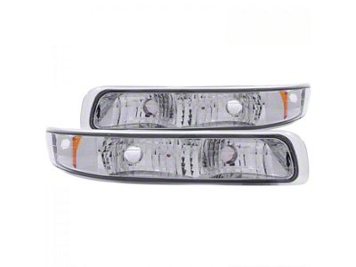 Euro Style Parking Lights; Chrome (99-02 Silverado 1500)