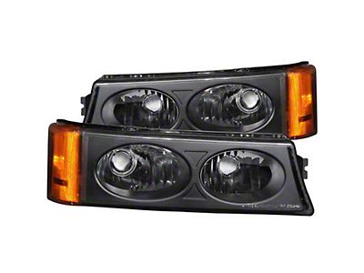 Sell 2003-2006 CHEVY SILVERADO CRYSTAL HEADLIGHTS W/BUMPER LAMPS In Los