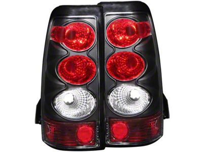 Euro Style Tail Lights; Black Housing; Clear Lens (03-06 Silverado 1500 Fleetside)