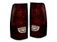 Euro Style Tail Lights; Chrome Housing; Dark Red Lens (04-06 Silverado 1500 Fleetside)