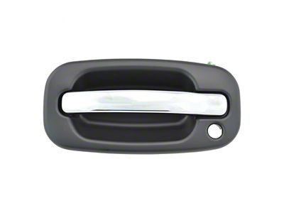 Exterior Door Handle; Front Driver Side; Chrome and Black (99-06 Silverado 1500)