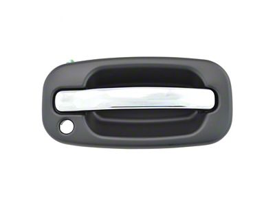 Exterior Door Handle; Front Passenger Side; Chrome and Black (99-06 Silverado 1500)