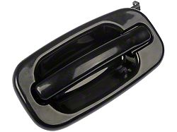 Exterior Door Handle; Smooth Black; Rear Driver Side (04-06 Silverado 1500 Crew Cab)