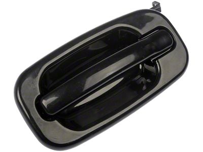 Exterior Door Handle; Smooth Black; Rear Driver Side (04-06 Silverado 1500 Crew Cab)