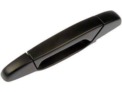 Exterior Door Handle; Smooth Black; Rear Driver Side (07-13 Silverado 1500 Crew Cab)