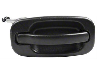 Replacement Exterior Door Handle; Textured Black; Rear Passenger Side (04-06 Silverado 1500 Crew Cab)